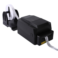 Imprimante d'étiquettes à transfert thermique 4 pouces Imprimante d'étiquettes d'entretien et de lavage 110mm avec ruban pour étiquettes de vêtements Support 25mm ~ 108mm