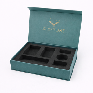 Boîte magnétique rigide pliable en matériaux recyclés de qualité supérieure avec laminage brillant pour l'emballage d'accessoires électroniques 3C, clavier, souris - Product Image 1