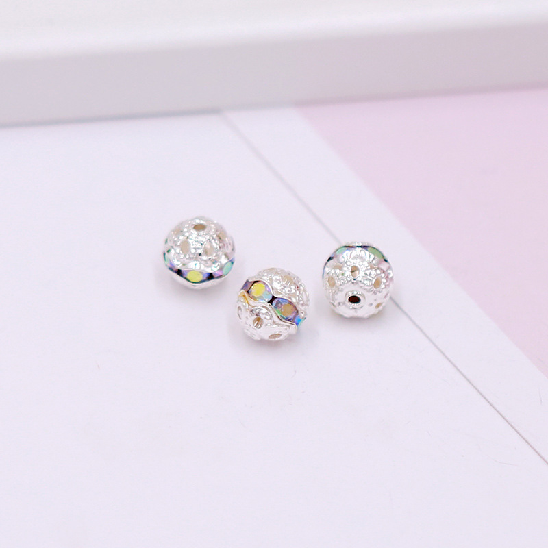13 Silver Base AB Colored Diamonds
