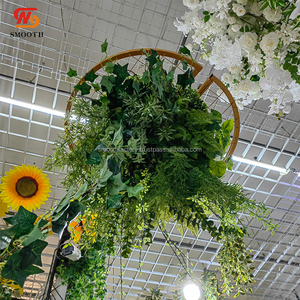 SMOOTH Customized <b>Gold</b> <b>Frame</b> Ceiling Backdrop Hanging Flowers Backdrop for Wedding Party Decor - Product Image 6