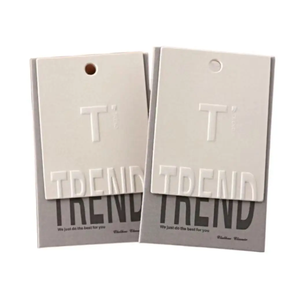 wholesale custom garment hangtags printed label clothing paper swing hang tags with cord/string