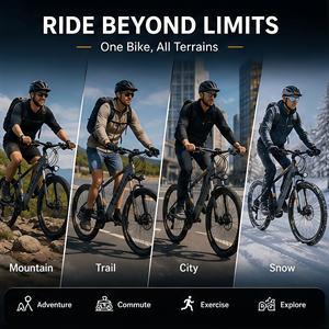 <span class=keywords><strong>Vélo</strong></span> de montagne <span class=keywords><strong>électrique</strong></span> 250W 26 pouces avec pneus larges, frein à disque mécanique, acier à haute teneur en carbone, 21 vitesses, 36V 8Ah, <span class=keywords><strong>vélo</strong></span> de montagne rapide pour adultes - Product Image 2