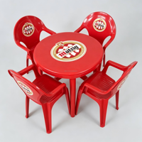 Promotion : Ensemble de mobilier de patio extérieur moderne et imperméable, avec logo de bière imprimé, pour restaurant, bar, marketing, table pliable carrée en plastique