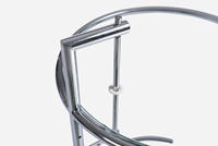 Table à thé ronde nordique de luxe moderne en verre Table d'appoint en acier inoxydable Table d'appoint surélevée canapé Table d'appoint d'angle