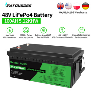 Batería DATOU BOSS 48V LiFePo4 100AH 5.12KHW de Litio Ferrofosfato de Ciclo Profundo para Energía Solar con BMS Inteligente 100A, Disponible en Reino Unido/EE. UU./Polonia - Product Image 1