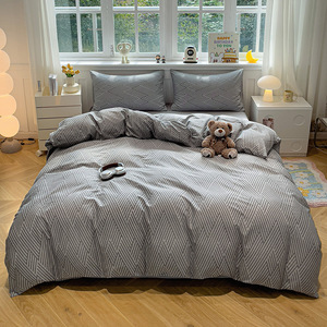 ผ้านวมคลุมเตียงผ้าฝ้าย100% หรูหราล้างน้ำหนักเบา3-PCS ตกแต่งบ้าน - Product Image 4