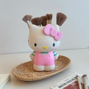 만화 삼각형 접이식 랙 메이크업 브러쉬 보관 튜브 펜 홀더 거실 장식 고급 소형 장식품 - Product Image 6