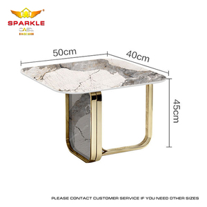 โต๊ะกาแฟขาเหล็กสแตนเลสทรงโมเดิร์นขนาดเล็ก รุ่น SPARKLE สำหรับเฟอร์นิเจอร์ห้องนั่งเล่น - Product Image 6