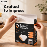 Abgewinkelter Deckel Faltbare Kartonbox Kaffeefilter V-Form Papier Individuelles Logo Vollfarbdruck Kartonverpackung Großhandel