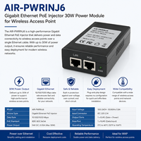 Injecteur PoE Gigabit Ethernet AIR-PWRINJ6, module d'alimentation 30W pour point d'accès sans fil