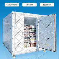 Chambre froide industrielle Kudoo avec panneaux PU de 120 mm, porte coulissante, -25°C, pour compresseur, réfrigérant R-410A, 40-60 dB, silencieuse