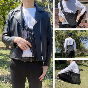 男性用タクティカルクロスボディスリングバッグ隠しキャリーガンバッグショルダーチェストパックパーソナルポケット - Product Image 6