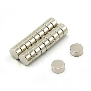 D8x8 Strong Powerful Round Neodymium Permanent Nickel-coating Magnets for Industry