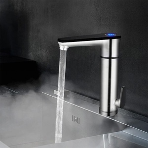Grifo <span class=keywords><strong>Calentador</strong></span> <span class=keywords><strong>de</strong></span> <span class=keywords><strong>Agua</strong></span> Instantáneo Jnod <span class=keywords><strong>de</strong></span> 220V y 3300W, Grifo Eléctrico para Baño con <span class=keywords><strong>Caño</strong></span> <span class=keywords><strong>de</strong></span> 120 Grados - Product Image 1
