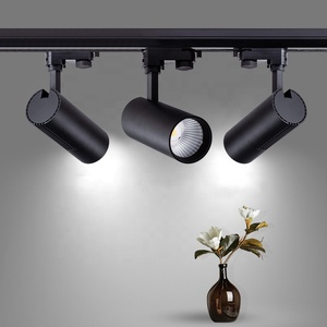 Projecteurs <span class=keywords><strong>LED</strong></span> sur <span class=keywords><strong>rail</strong></span> 45W COB, éclairage commercial moderne noir et <span class=keywords><strong>blanc</strong></span>, 2 fils, 3 fils, 4 fils - Product Image 3