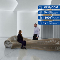 Ensemble de canapés modulaires d'extérieur en rotin tressé, chaise longue sectionnelle de patio, table basse, mobilier