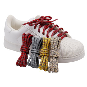 Lacets ronds réfléchissants 3M en polyester de la fabrique Weiou Lace, couleurs mélangées pour <span class=keywords><strong>Yeezy</strong></span> <span class=keywords><strong>350</strong></span> - Product Image 5