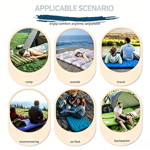 Colchón de Aire Inflable Ultraligero de TPU Extendido e Impermeable, Colchoneta para Dormir de Camping con Bomba de Pie Integrada y Almohada - Product Image 2
