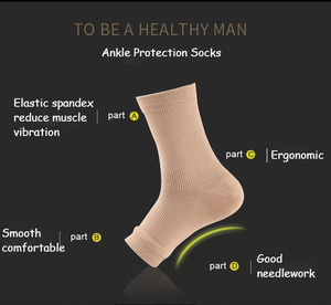 Chaussettes de Compression à bout <span class=keywords><strong>ouvert</strong></span> pour sport cheville empêcher élastique respirant Anti-chute rester manchette bas <span class=keywords><strong>pied</strong></span> manchon - Product Image 2