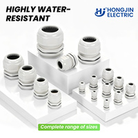 Passe-câble en nylon étanche IP68 HongJin, filetage PG, PA66, pour protection de câbles, équipement électrique industriel, passe-câbles en plastique