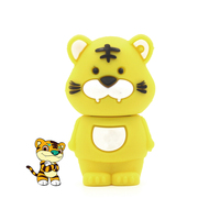 Memoria USB 3D con Diseño de Tigre de Dibujos Animados, 2.0, 1GB, 2GB, 4GB, PVC, Animal, Perro, Conejo, Caballo, Ratón, Pen Drive 3.0, 8GB, 16GB, 64GB, Cerdo, Ganado