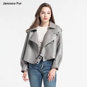<span class=keywords><strong>Giacca</strong></span> <span class=keywords><strong>in</strong></span> Vera <span class=keywords><strong>Pelle</strong></span> di Pecora <span class=keywords><strong>Oversize</strong></span> alla Moda per <span class=keywords><strong>Donna</strong></span> - Product Image 5