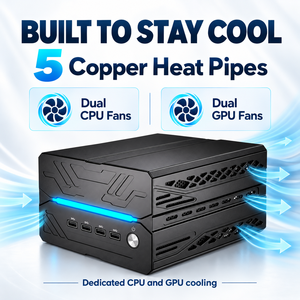 Mini PC AMD Ryzen 9 <span class=keywords><strong>7900X</strong></span> RTX 3060 12 Go Ordinateur de bureau DDR5 jusqu'à 96 Go Double emplacement M.2 PCIe 4.0 pour la conception et le multitâche - Product Image 1