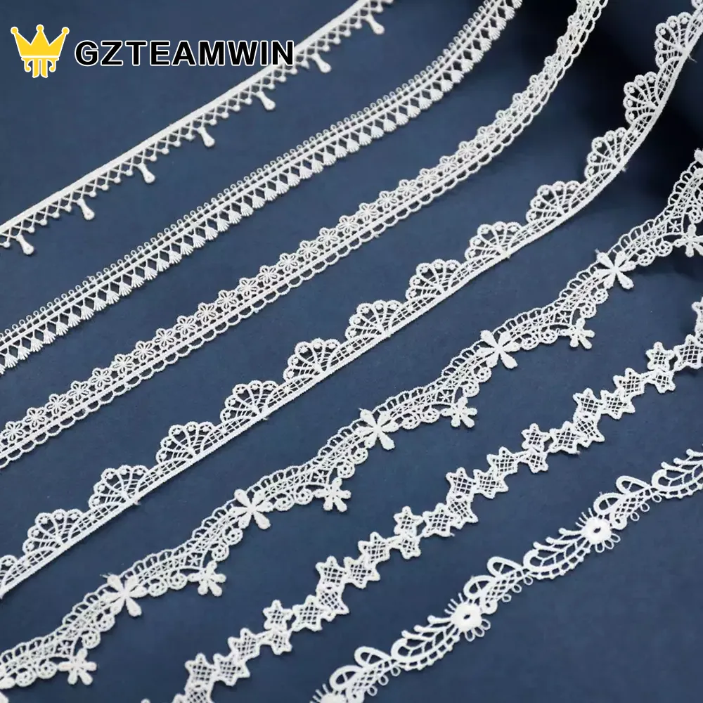 Multi-style Lace Water Soluble Polyester Bridal Guipure Beaded Sequins Mesh Fabric Fancy Chemical Lace