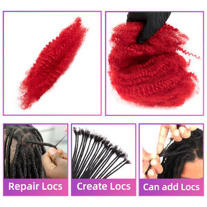 BLT venders prezzo rosso afro crespo <span class=keywords><strong>capelli</strong></span> alla rinfusa afro <span class=keywords><strong>capelli</strong></span> umani <span class=keywords><strong>ricci</strong></span> alla rinfusa 100% <span class=keywords><strong>capelli</strong></span> umani grezzi per locs extension - Product Image 3