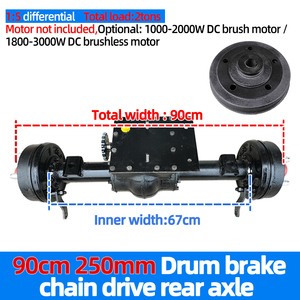 Triciclo <span class=keywords><strong>de</strong></span> Carga Pesada con Motor Eléctrico sin Escobillas <span class=keywords><strong>de</strong></span> 2000 kg y 90 cm, Freno <span class=keywords><strong>de</strong></span> Tambor, Eje Trasero con Transmisión por <span class=keywords><strong>Cadena</strong></span> <span class=keywords><strong>Diferencial</strong></span> <span class=keywords><strong>de</strong></span> Baja Velocidad - Product Image 2