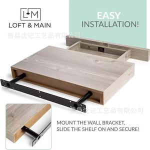 Wooden Floating <b>Shelf</b> Wall Mounted Heavy Duty Storage <b>Rack</b> For Bedroom Living Room Book Flower Display - Product Image 5