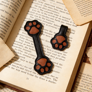 Marque-page en cuir PU en forme de patte de <span class=keywords><strong>chien</strong></span>, marque-page magnétique portable pour <span class=keywords><strong>la</strong></span> lecture quotidienne, porte-page pour le bureau et l'école, cadeau pour les propriétaires de chiens - Product Image 3