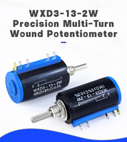 Potentiomètre de précision bobiné à 10 tours WXD3-13-2W (axe de 4,0 mm) - 4,7K 5% 2W avec patte de soudure et boîtier en plastique pour contrôle moteur