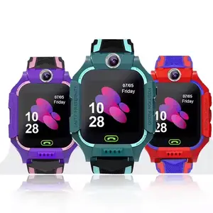 중국 저렴한 Q12 위치 키즈 GPS 시계 다국적 언어 옵션 소년과 소녀를위한 스마트 전자 시계