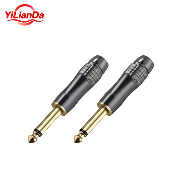 OEM Colorful Gun  Audio 1/4 6.35mm Mono Stereo Plug Adapter Connector Plug Jack for Guitar Audio Speaker