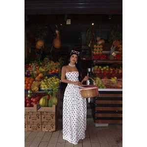 Vestido Largo Blanco con Diseño Personalizado de Puntos de Polka, Elegante y Sexy, Moda de Verano para Damas de Oficina, Tallas XS-XL Disponibles para el Día - Product Image 6