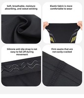 Genouillère ergonomique respirante à jambe longue avec coussinets alvéolés, doubles bandes antidérapantes en silicone, protection complète en polyester