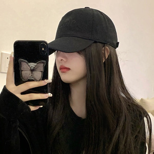 Mới hợp thời trang của phụ nữ Duckbill Mũ bóng chày mềm hàng đầu lớn chu vi đầu thêu phong cách đường phố thư mặt giảm béo hiệu ứng - Product Image 5