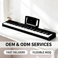 TERENCE C2 MAX Professionelles Musikinstrument 88 Gewichtete Tasten mit Graduierter Hammermechanik Elektrisches Klavier