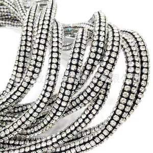 Malla de diamantes de imitación de 7 filas, cuerda completa de diamantes de imitación de 3 mm, facetada cuadrada, accesorios de joyería DIY para ropa, zapatos, sombreros y disfraces - Product Image 5