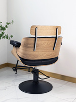 Chaise de barbier pivotante hydraulique en cuir durable, design moderne, cadre noir, prix de gros d'usine, rotation à 360 degrés