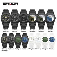 Montre à quartz pour homme Sanda, style moderne minimaliste, luxe, mode, cadran à chiffres arabes, calendrier, étanche, sport, affaires, verre de 20 mm