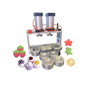 Low cost 2 mold small bath bombs pressing fizzy bath bombs press machine Cosmetic Powder Pressing Industrial Machine