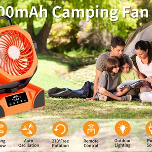 Ventilateur de table portable rechargeable avec écran tactile numérique, ventilateur de refroidissement intégré et batterie externe de 20000 mAh pour le camping en extérieur - Product Image 6