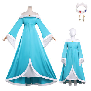HIPPO KIDS Nouvelle robe <span class=keywords><strong>de</strong></span> princesse pour enfants, costume <span class=keywords><strong>de</strong></span> performance <span class=keywords><strong>de</strong></span> <span class=keywords><strong>dessin</strong></span> <span class=keywords><strong>animé</strong></span> Peach Rosalina - Product Image 2