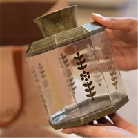 Brûleur d'encens en verre transparent fait main, style Ramadan, en gros d'usine, idéal pour la décoration intérieure