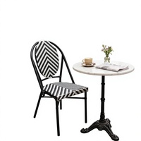 Ensemble de table de bistrot d'extérieur avec chaises confortables et imperméables pour balcon, jardin, salon, chambre, entrepôt
