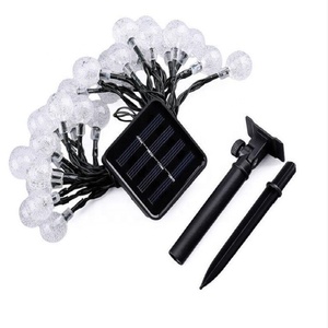 Không Thấm Nước Năng Lượng Mặt Trời <span class=keywords><strong>Powered</strong></span> 30/50 LED Pha Lê Bóng Chuỗi Ánh Sáng Bong Bóng Không Khí Đèn Cho Sân Vườn Ngoài Trời Giáng Sinh Đảng - Product Image 6