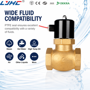 Válvula Solenoide de Control de Aire de Alta Presión US20 de 2 Vías Normalmente Cerrada, de Latón, con Pistón Piloto, 24V CC, Conexión Roscada DN15 - Product Image 2