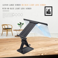 Support de bureau pliable de 12 pouces, loupe d'écran de téléphone portable 3D, amplificateur vidéo pour téléphone portable, support d'amplification vidéo pour téléphone portable